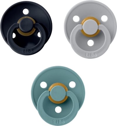 Bibs fopspeen 0-6 maand set 3 stuks Dark Denim,Island Sea en Cloud maat 1