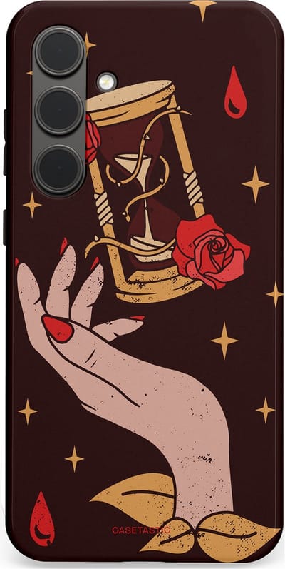Casetastic Hoesje Geschikt voor Samsung S24 Plus - Stijlvolle Beschermende Duo-layer Case - Magische Hand Roos