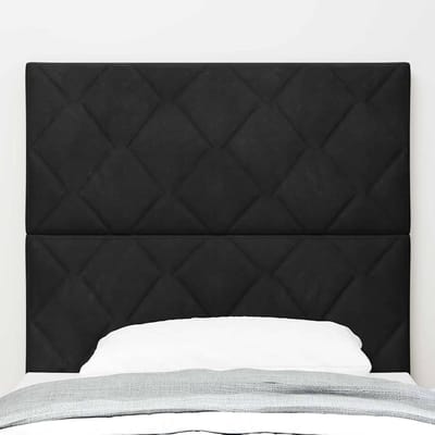 vidaXL - LED - Hoofdbord - Zwart - 90 - cm - Fluweel