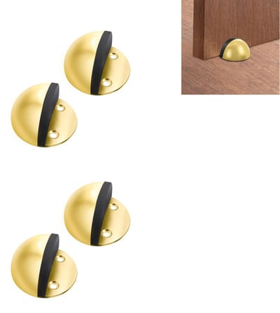 4 delige RVS Vloerdeurstopper zonder boren - Deurstoppers - Vloerdeurstopper - Geluiddemper -Deurhouder -Zelfklevende Deurstopper - Deurstoppers - Vloerdeurstopper - zonder boren zelfklevende geluiddemper - goud