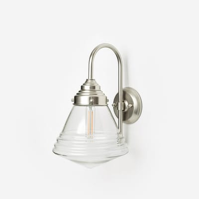 Wandlamp Luxe School Small Helder Meander Matnikkel - Art Deco Trade