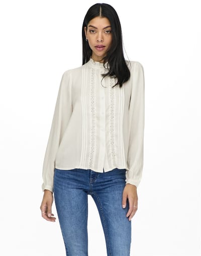JDY - JDYELLIS L/S LACE SHIRT WVN Dames Blouse