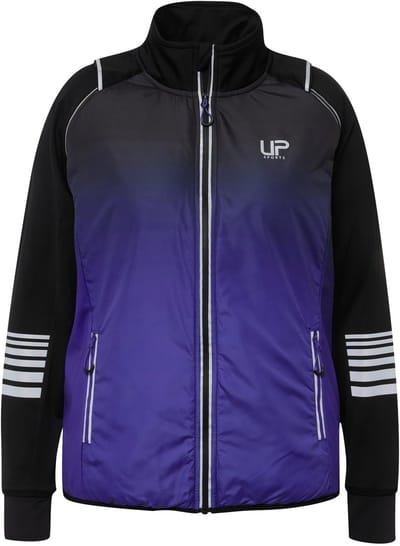 Ulla Popken - Dames - 2-in-1 functioneel jack afneembare mouwen bodywarmer - Purper - Maat 42+