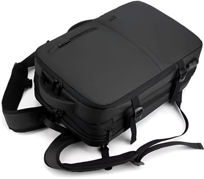 CarryQuest® - USB Computerrugzak - Waterdicht + Ingebouwde Datakabel - Ergonomisch Ontwerp - Schoudertas - Herentas - Reistas Met Grote - Zwart