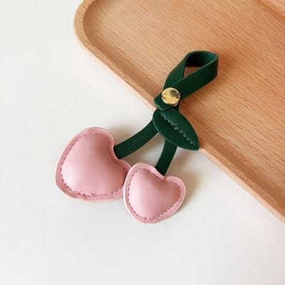 Sleutelhanger Kers Sleutelhanger Decoratie Perzik Hart DIY Craft Accessoires Tas Hanger Sleutelhanger Tas Decoratie Kers Hanger brown