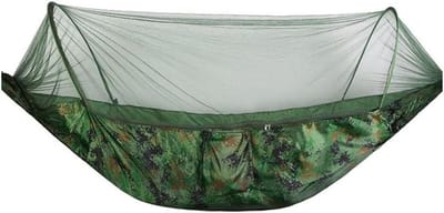 Dubbele Oversized Hangmat - Reis Bed - Buiten Ontspannen - Met Geïntegreerde Klamboe - 114x55 Inch - Groen