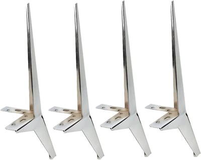Meubelpoten Set - Ondersteuning Beugels - Meubel Restauratie - Sterke Ondersteuning - 45 cm - Chroom