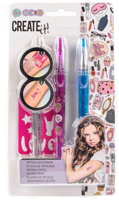 CREATE IT! Beauty Tattoo Fragrance Pens 3pcs + Template (Assorted)