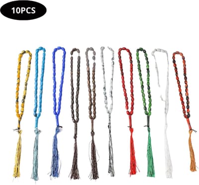 Bovista Tasbih - Tesbih - Tasbeeh - Kralen - Teller - Gebedsarmband - Ramadan - Ramadan - 10pc - Mulitcolor
