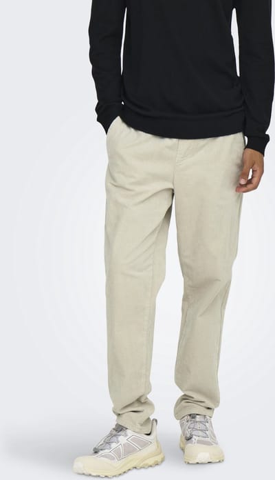 Only & Sons Heren Joggingbroek tapered Wit M Volwassenen