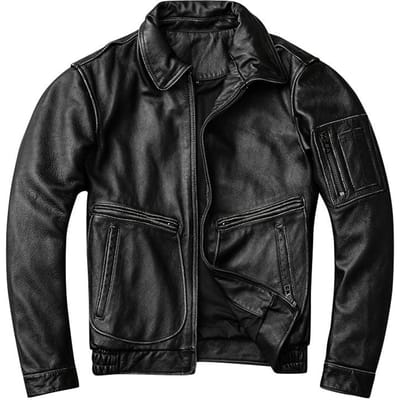 Nieuwe Echt Lederen Jas Vintage Bruin Rundleer Jas Heren Militaire Pilotenjassen Luchtmacht Vliegkleding Maat S -5xl XXXXXL