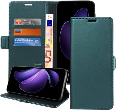 ChiGuard Book Case Hoesje geschikt voor OPPO Reno 13 - Hoesje - Magnetische Sluiting - Portemonnee Turqoise