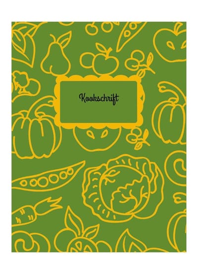 HappyBook - Kookschrift - Recepten - Recepten Schrift - Kookboek - Cadeau - Schrijven - Favoriete Recepten - Cadeau voor de kookliefhebber - Boek om al je favoriete recepten op te schrijven - Recepten schrijven - Kookboek - Koken met vrienden - Kok