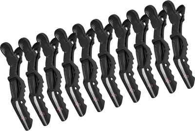Guardian Beauty Haarklemmen - Professionele kappers haarklemmen - Kappers Alligator Haarklemmen - 10 stuks - Zwart - Sterke Grip Kunststof Sectieclips voor Salon-, Kapper- en Thuisgebruik