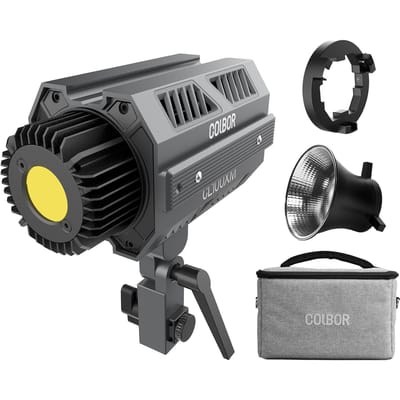 COLBOR CL100XM Studio COB Fotolamp 110W LED Videolamp 5600K CRI97+ Dimbare 7 Verlichtingsmodi UK Plug