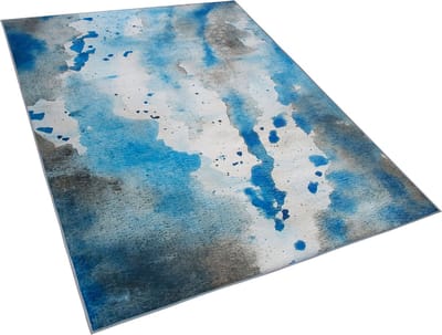 BOZAT - Laagpolig vloerkleed - Lichtblauw - 140 x 200 cm - Polyester