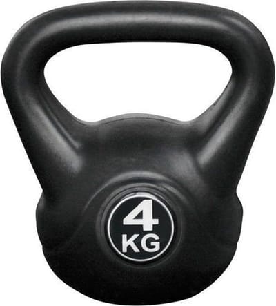 ForzaFit Kettlebell 4kg voor binnen en buiten - Kunststof - Zwart