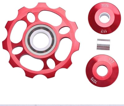 Dailygoods- Achterderailleur Katrol Aluminiumlegering 11T - Roller Wiel - Fietsaccessoire - Lichtgewicht - Keramisch Lager - Voor Road/Mountainbike - Fiets Katrol