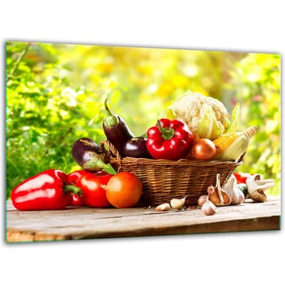 TMK ArtDeko - Snijplank - Glas - 30x22cm - Vegetarisch Motief