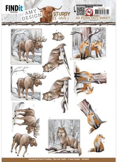 3D Push-Out - Amy Design - Sturdy Winter - Moose