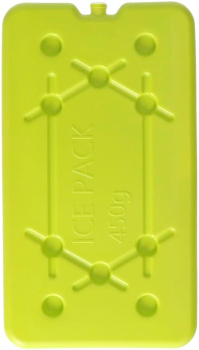 Plasticforte Platte Koelelementen 450 gram - 14 x 25 x 1 cm - geel - Voor koelbox en koeltas - dunne