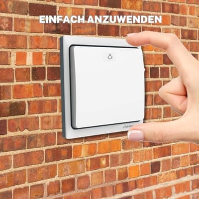 Draadloze kinetische schakelaar voor wandmontage - 200 m bereik, zonder batterijen