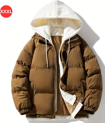Livano Winterjas - Parka Heren Winterjas - Winter - Volwassen - Gewatteerde Jas Dames - Koffie - Maat XXXL