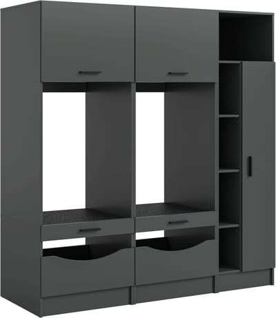 xonox.home Free wasmachine-ombouwset (B/H/D: 183x195x68 cm) in antraciet imitatie