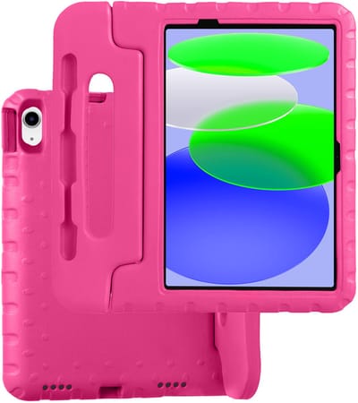 Hoesje Geschikt voor Apple iPad A16/A18 (2025/2026) - 11 inch (11e & 12e generatie) - Kinderhoes Shockproof Bumper - Kidsproof Case - Tablet Hoes - Kinder Hoes Cover - Roze