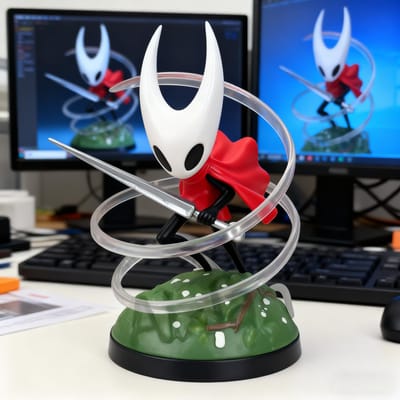 2 STuks Game Hollow Knight: Silksong Anime Figuur PVC Actiefiguur Verzamelbaar Figuur Halloween Kerstcadeau Speelgoedpop white