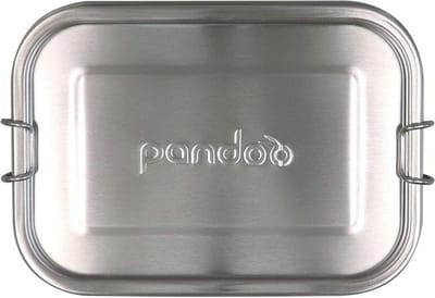 Milieuvriendelijke Roestvrijstalen Lunchbox 800 ml - Lekvrij met Divider en Katoenen Zak - Ideaal voor Kinderen en Volwassenen