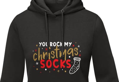 Unisex Kerst Hoodie - 'You Rock My Christmas Socks' - De Must-Have voor de Feestdagen -XXLarge