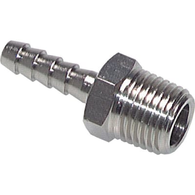 R 1/4'' Buitendraad x 5mm Vernikkeld Messing Slangpilaar 16 Bar [5 Stuks]