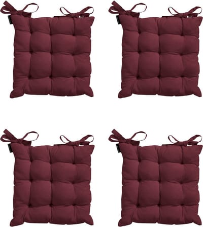 Madison - Zitkussen - Universeel - 4stuks - 46x46 cm - Bordeaux - Tuin