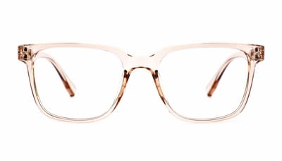 VERTEBRIL Cubo - Sterkte -0.50 – Kleur Soft Skin - GEEN leesbril - Unisex bril voor veraf - Lichtgewicht montuur – Rechthoekige pasvorm - Hoogwaardig MIN glas - Myopie/bijziendheid - Inclusief etui en doekje