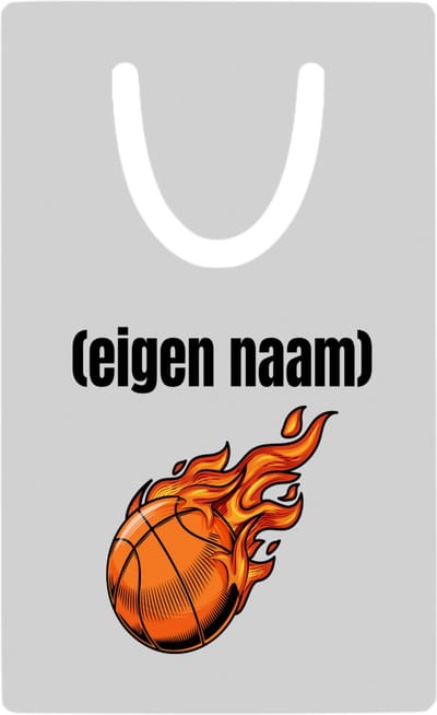Hacebo® - basketbal vuur met eigen naam metalen boekenlegger - Basketbal - iemand die op basketbal zit - sport - verjaardag cadeau - kado - bal - wedstrijdsport Bladwijzer boekenleggers - 7.6 cm x 5cm
