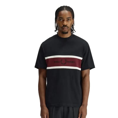 Fredperry Fp Geborduurd Panel T-Shirt - Fashion Wear - Volwassen
