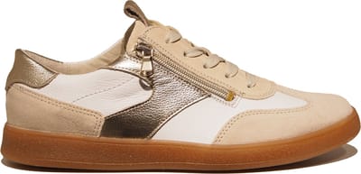 Waldläufer Daisy Sneakers - Leer - Dames - Beige - Maat 38
