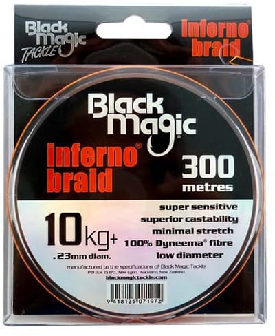 Black Magic Inferno Gevlochten Vislijn 300 M Grijs 0.230 mm