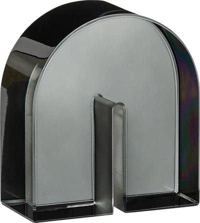 HÜBSCH INTERIOR - Boekensteun van rookglas - 10x5xh11cm