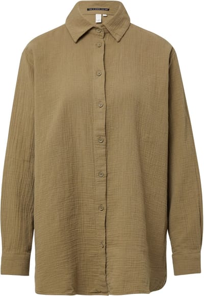 QS - female - Overhemdblouse van mousseline in een oversized model