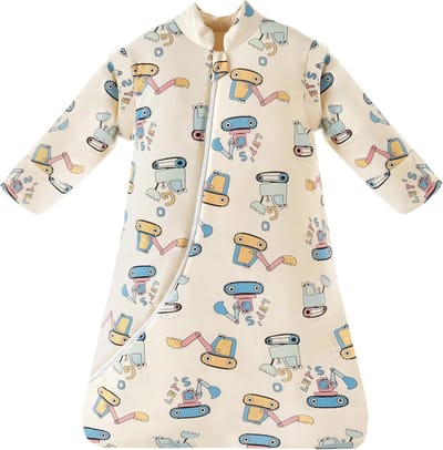 Babyslaapzak Winter - 2,5 TOG Kinderslaapzak voor Jongens en Meisjes, Certificaat van Katoen, Ideaal voor Pasgeborenen en Kleine Kinderen (75-90 cm)