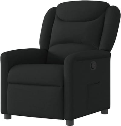 Relaxstoel - Fauteuil Ligstoel - Ontspannen Zitten - Handmatige Ligfunctie - 78 x 95 x 100 cm - Zwart
