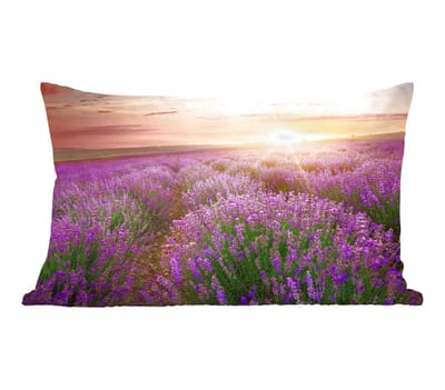 Sierkussens - Kussentjes Woonkamer - 50x30 cm - Lavendel - Zon - Bloemen
