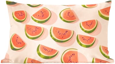 Sierkussens - Kussentjes Woonkamer - 60x40 cm - Watermeloen - Schijfjes - Pitten - Rood