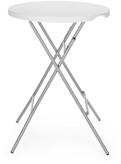 HENDI Inklapbare statafel – rond – draagkracht 80 kg – ⌀800x1100 mm – HDPE blad – metalen frame