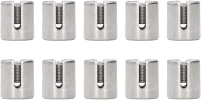 Kabelklemmen - Kruisdraadclips - Kabelbevestiging - Roestvrij staal 316 - 10 stuks - Zilver