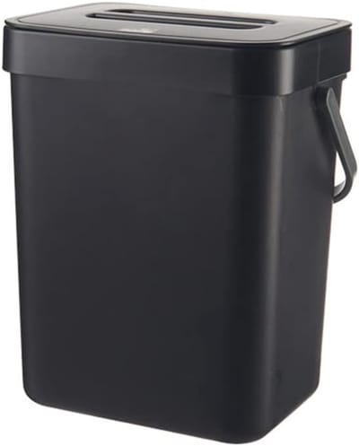 Kleine Keuken Compostbak 3L - Hangend Afvalbakje met Deksel voor Aanrecht en Keukenkast
