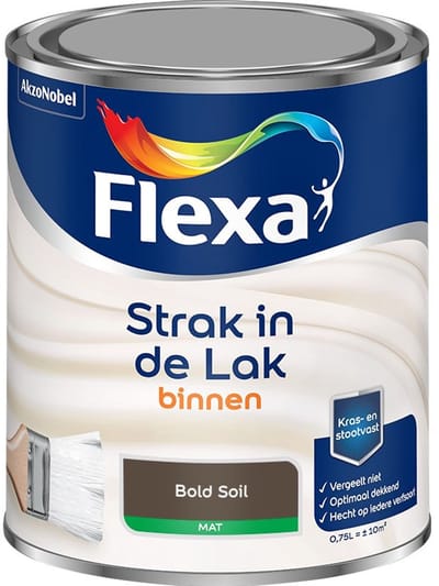 Flexa - Strak In De Lak Binnenlak Mat - Bold Soil - Mengverf - 750 Ml