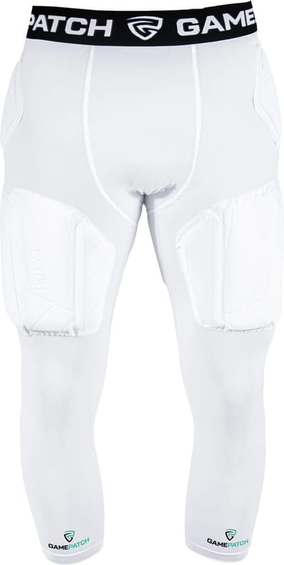 GAMEPATCH | Padded 3/4 tights PRO+ | Wit | Maat S | Basketball | Handball | Urban Sports